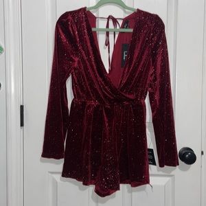 Lulus velvet romper (perfect for Eras tour!)